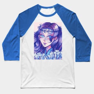 Pastel colors anime girl with flower crown Baseball T-Shirt